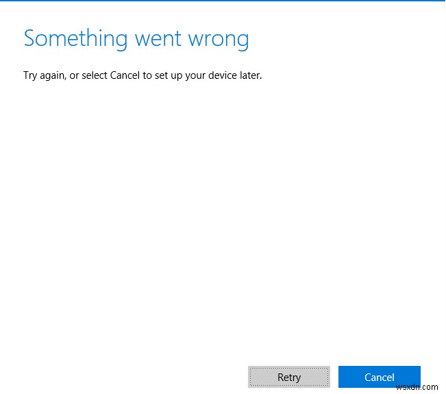 Sửa lỗi Đã xảy ra lỗi khi tạo tài khoản trong Windows 10 