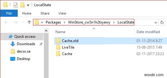 Sửa lỗi bộ nhớ cache của Windows Store có thể bị hỏng 