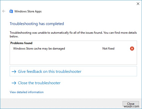 Sửa lỗi bộ nhớ cache của Windows Store có thể bị hỏng 
