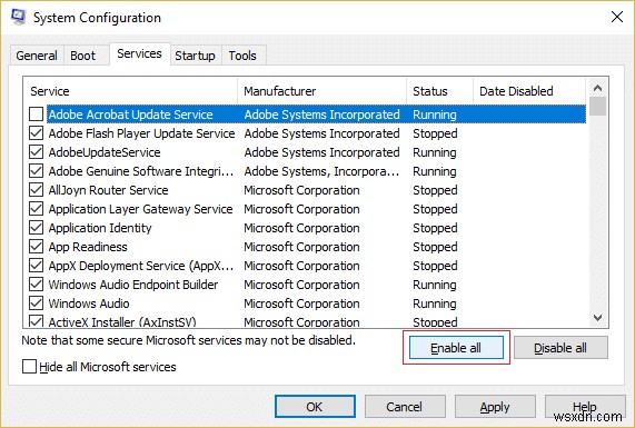 Sửa MSCONFIG sẽ không lưu thay đổi trên Windows 10