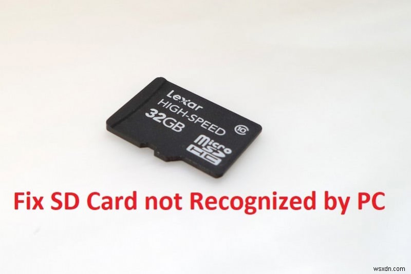 Sửa thẻ SD không được PC nhận dạng 