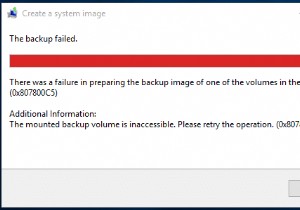 Sửa lỗi Sao lưu Windows không thành công với lỗi 0x807800C5 