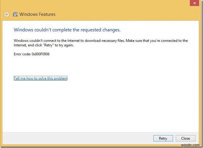 Khắc phục sự cố Windows không thể hoàn thành các thay đổi được yêu cầu 