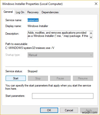 “Không thể truy cập dịch vụ Windows Installer” [SOLVED] 