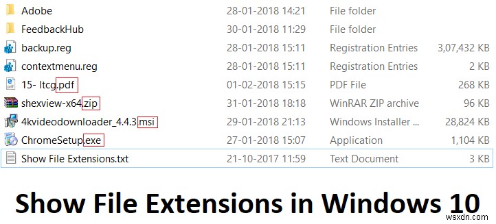 Cách hiển thị phần mở rộng tệp trong Windows 10 