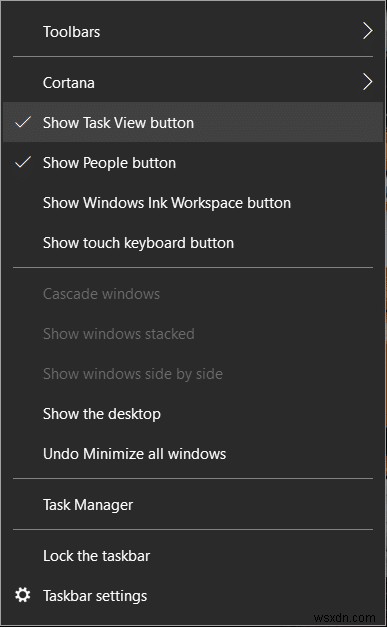 Tắt nút Task View trong Windows 10 