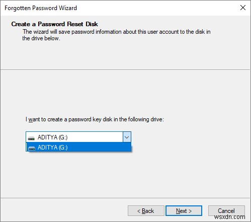 Cách tạo đĩa đặt lại mật khẩu trong Windows 10 