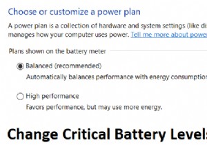 Thay đổi mức pin quan trọng trên Windows 10 