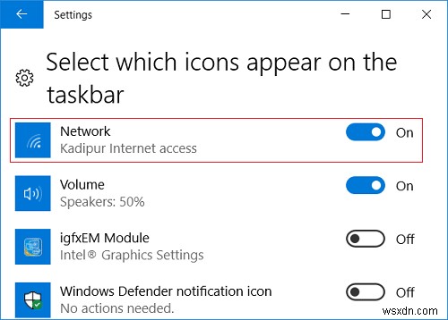 Sửa biểu tượng WiFi bị thiếu từ thanh tác vụ trong Windows 10 