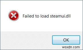 Sửa lỗi Steam Không tải được steamui.dll 