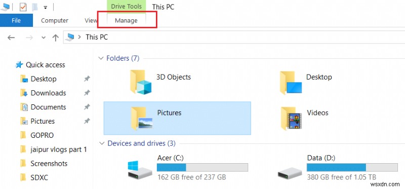 Thay đổi mẫu của Drive, Thư mục hoặc Thư viện trong Windows 10 