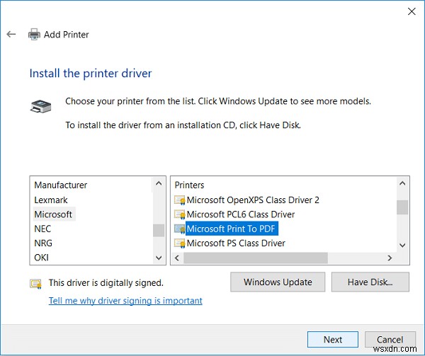 [SOLVED] Microsoft Print to PDF không hoạt động 