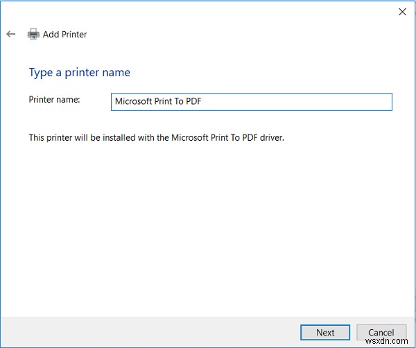 [SOLVED] Microsoft Print to PDF không hoạt động 