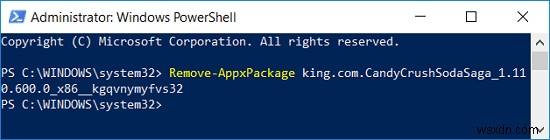 Xóa Candy Crush Soda Saga khỏi Windows 10 