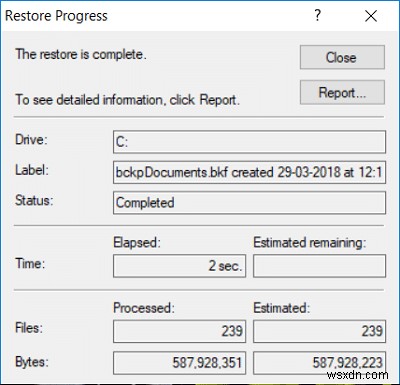 Cách khôi phục tệp NTBackup BKF trên Windows 10 
