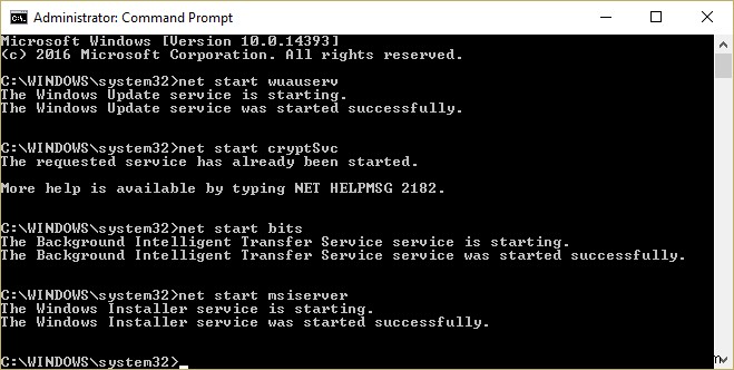 Sửa lỗi Windows Update 0x80070026 