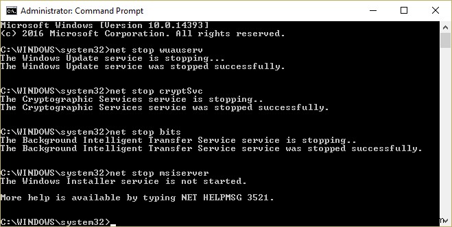 Sửa lỗi Cập nhật Bộ bảo vệ Windows không thành công với lỗi 0x80070643 