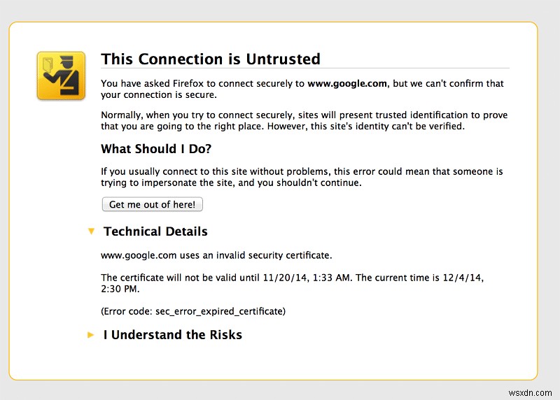 Cách khắc phục Sec_error_expired_certificate 