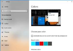 Thay đổi màu của Start Menu, Taskbar, Action Center và Title bar trong Windows 10