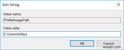 Đổi tên thư mục hồ sơ người dùng trong Windows 10