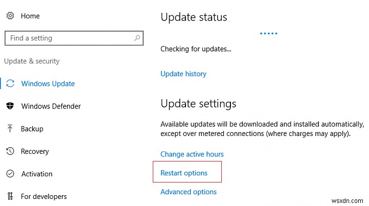 Tắt Giờ Hoạt động cho Bản cập nhật Windows 10 
