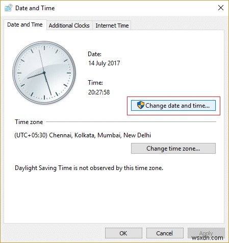 Đồng bộ hóa Đồng hồ Windows 10 với Máy chủ Thời gian Internet 