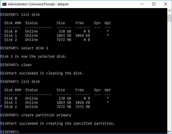 Làm sạch đĩa bằng Diskpart Clean Command trong Windows 10 