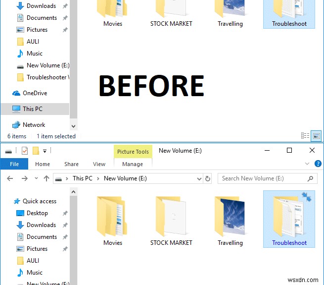 Hiển thị tên tệp được nén hoặc mã hóa bằng màu trong Windows 10 