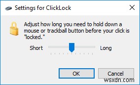 Bật hoặc tắt ClickLock chuột trong Windows 10 