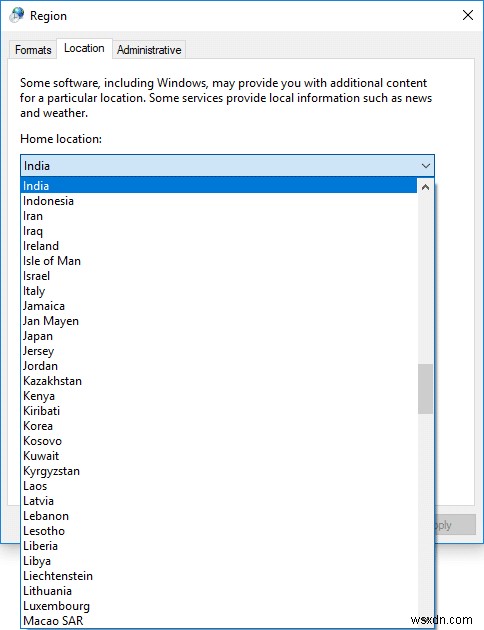 Cách thay đổi quốc gia hoặc khu vực trong Windows 10