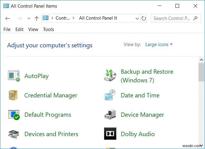 Ẩn các mục khỏi Control Panel trong Windows 10 