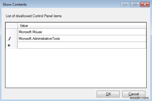 Ẩn các mục khỏi Control Panel trong Windows 10 