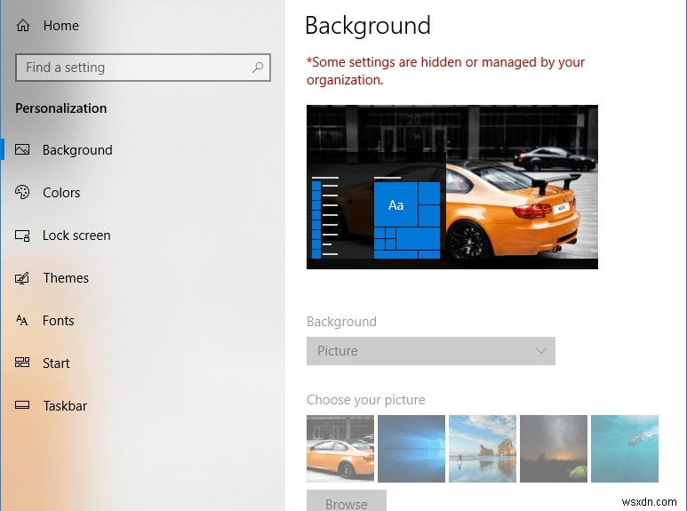 Ngăn người dùng thay đổi hình nền màn hình trong Windows 10 