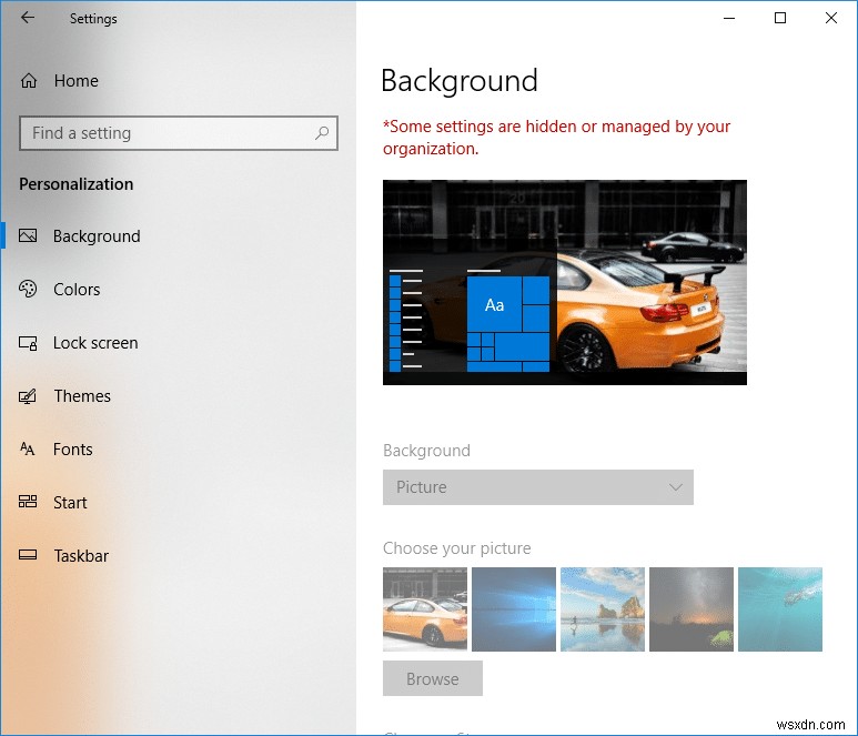 Ngăn người dùng thay đổi hình nền màn hình trong Windows 10 