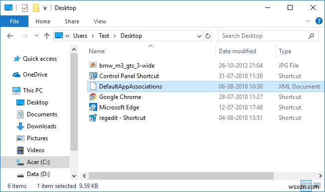 Xuất và nhập các liên kết ứng dụng mặc định trong Windows 10 