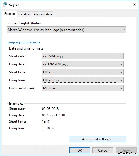 Cách thay đổi định dạng ngày và giờ trong Windows 10 