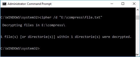 Giải mã các tệp và thư mục được mã hóa EFS trong Windows 10 