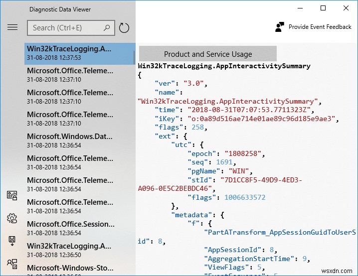 Bật hoặc tắt Trình xem dữ liệu chẩn đoán trong Windows 10 