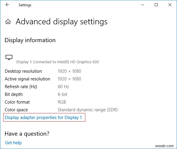 Cách thay đổi tốc độ làm mới màn hình trong Windows 10