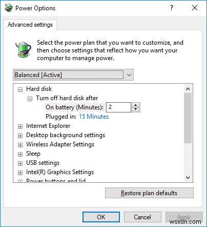 Cách ngăn đĩa cứng chuyển sang chế độ ngủ trong Windows 10 