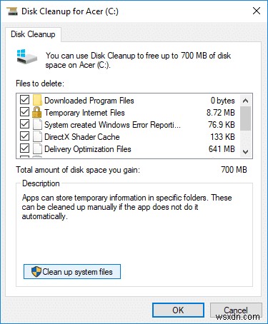 Cách sử dụng Disk Cleanup trong Windows 10 