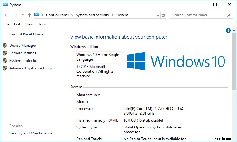 Kiểm tra phiên bản Windows 10 mà bạn có