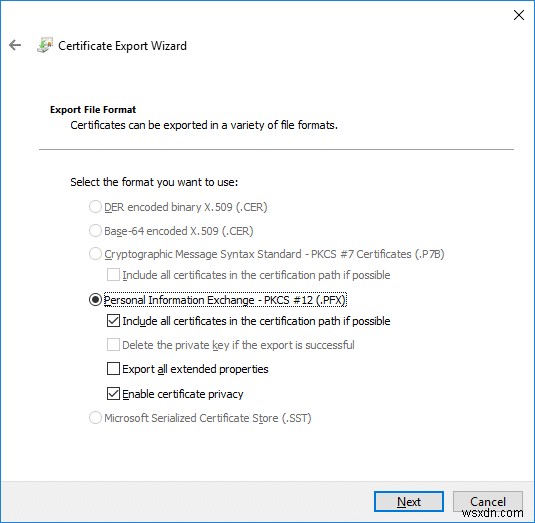 Sao lưu chứng chỉ và khóa EFS của bạn trong Windows 10