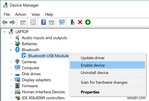 Khắc phục sự cố Bluetooth sẽ không BẬT trong Windows 10 