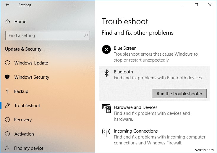 Khắc phục sự cố Bluetooth sẽ không BẬT trong Windows 10 