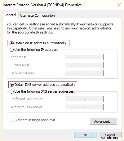 Khắc phục lỗi Máy chủ DNS của bạn có thể không khả dụng 