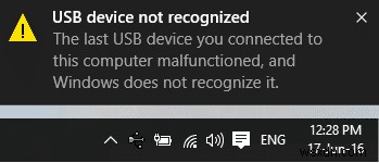 Khắc phục sự cố yêu cầu trình mô tả thiết bị không thành công (Thiết bị USB không được gỡ xuống) 