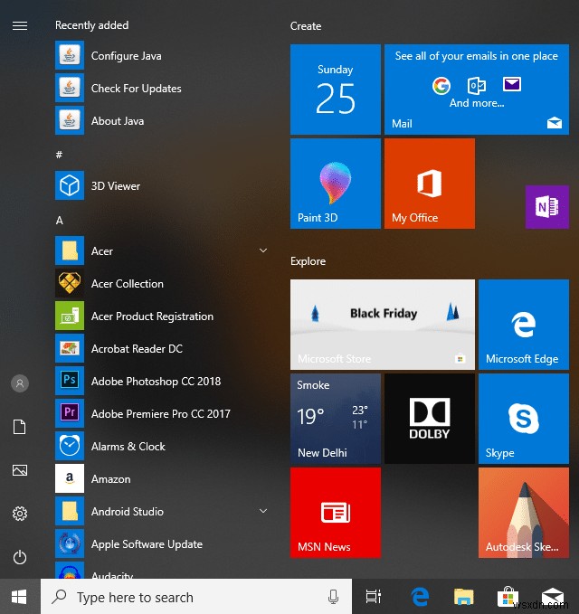 Sửa lỗi Start Menu không hoạt động trong Windows 10 