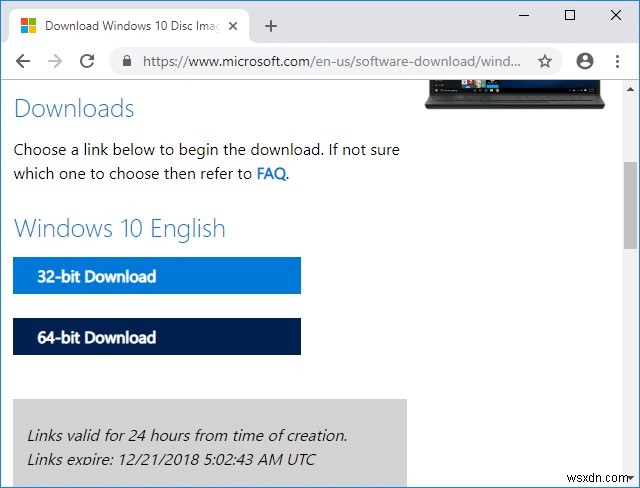 Tải xuống Windows 10 ISO chính thức mà không có Công cụ tạo phương tiện 
