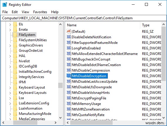 Sửa nội dung mã hóa để bảo mật dữ liệu bị xám trong Windows 10 